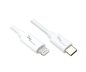 Preview: Cable USB C a Lightning, MFi, certificado MFi, cable de sincronización y carga rápida, blanco, caja DINIC con euroagujero, 0,5 m